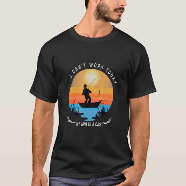 Camiseta Pescadores hombres que no puedo trabajar hoy mi br (Anverso)