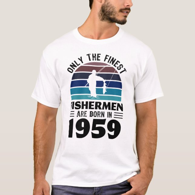 Camiseta Pescadores nacidos en 1959 70 Regalos de pesca de  (Anverso)