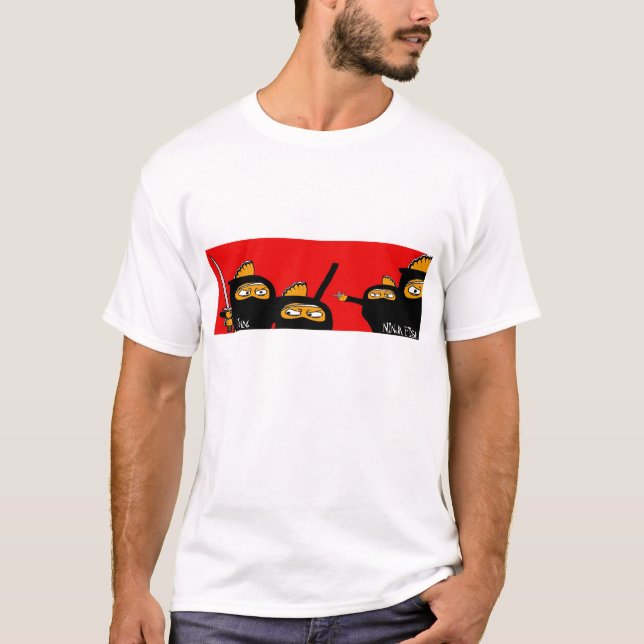 Camiseta pescados 4 del ninja (Anverso)