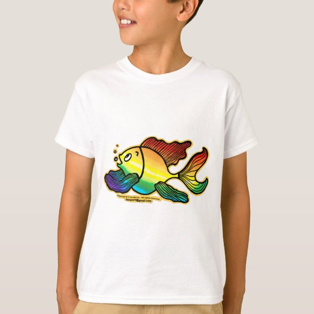 Camiseta Pescados de arco iris (Anverso)