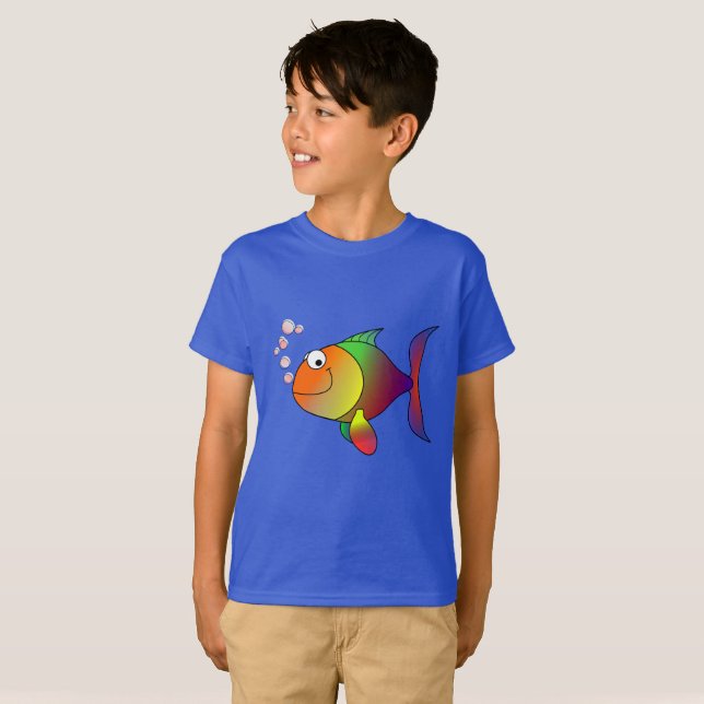 Camiseta Pescados de arco iris (Anverso completo)
