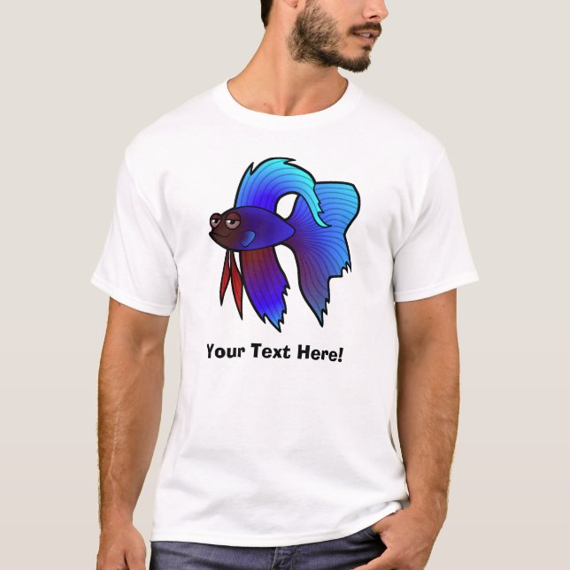Camiseta Pescados de Betta del dibujo animado/pescados que (Anverso)