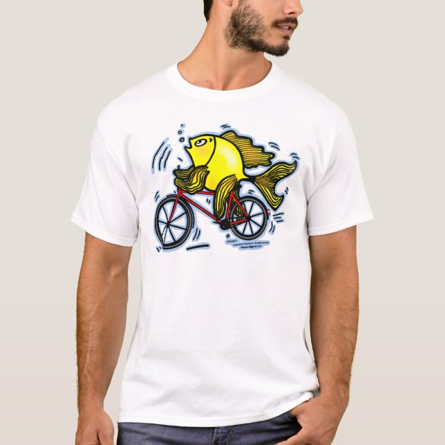 Camiseta Pescados de la bicicleta (bici) (Anverso)