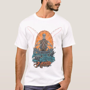 Camiseta pescados de la mosca del cráneo del silencio