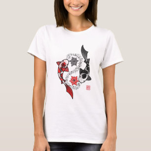 Camiseta Pescados de Yin y de Yang Koi