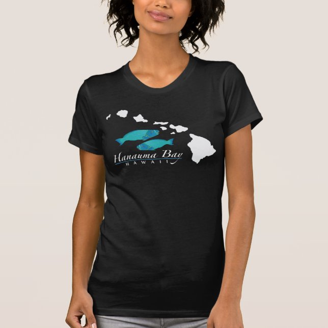 Camiseta Pescados del loro - bahía Hawaii de Hanauma (Anverso)