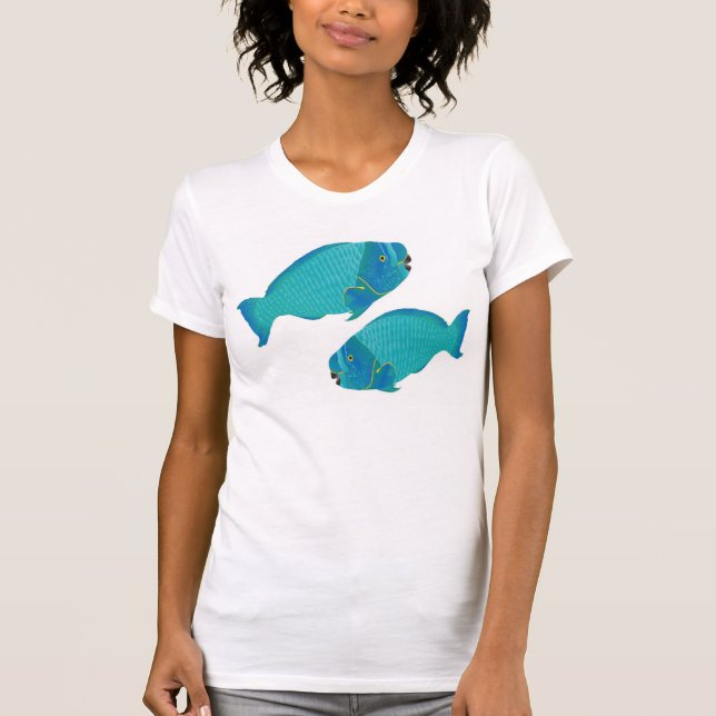 Camiseta Pescados del loro de Hawaii (Anverso)