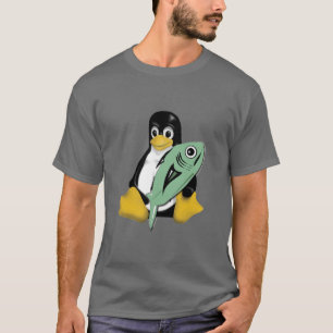 CAMISETA PESCADOS DEL PINGÜINO DE LINUX TUX