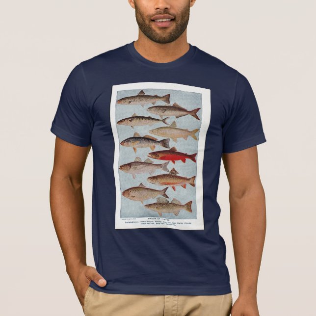 Camiseta Pescados del vintage (Anverso)