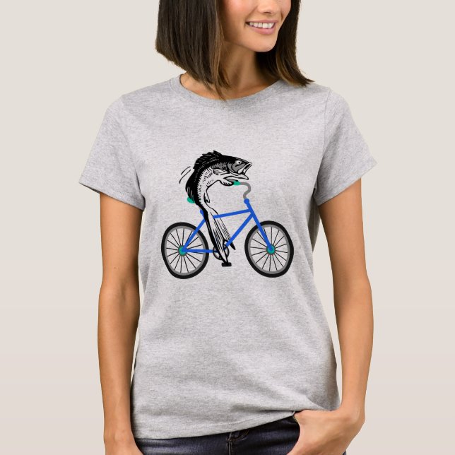 Camiseta Pescados feministas que montan una bicicleta (sin (Anverso)