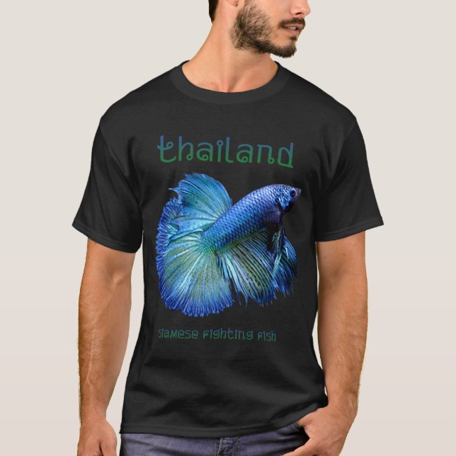 Camiseta Pescados que luchan siameses de Tailandia (Anverso)