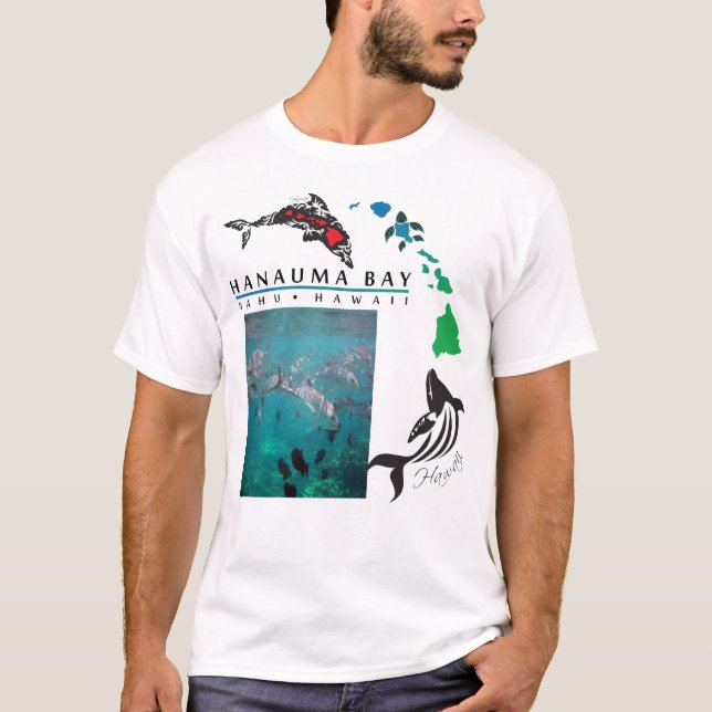 Camiseta Pescados tropicales de las islas de Hawaii (Anverso)