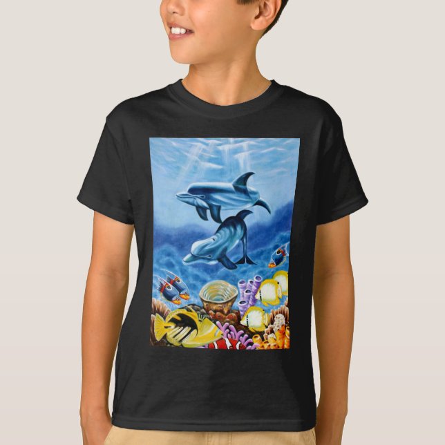 Camiseta Pescados tropicales de los delfínes (Anverso)