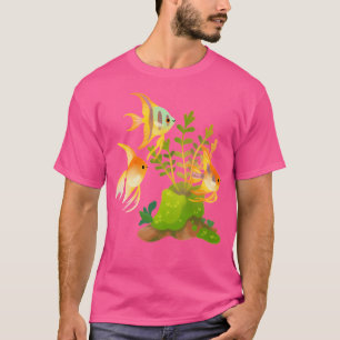 Camiseta Pescados Y Plantas De Agua Fresca - Angelfish