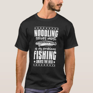 Camiseta Pescando Bagre con Mano Pescando Bagre Cabeza Plan