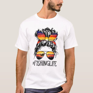 Camiseta Pescando Chicas desordenadas de bollos madre madre