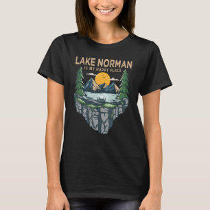 Camiseta Pescando en el campamento Mi lugar feliz Lago Norm