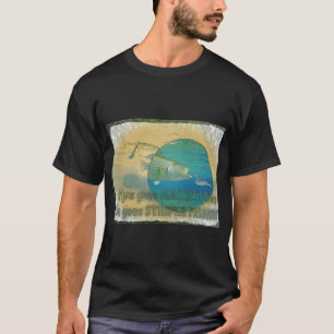 Camiseta Pescando lubina rayada en negro