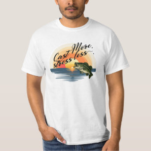 Camiseta Pescando Lubinas de Trofeo Gráfico Echa Más, estre