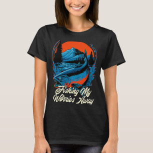 Camiseta Pescando mis preocupaciones para evitar los Inspir