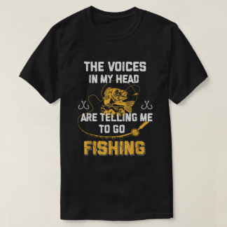 Camiseta Pescando Pescador Divertido Las Voces en mi cabeza
