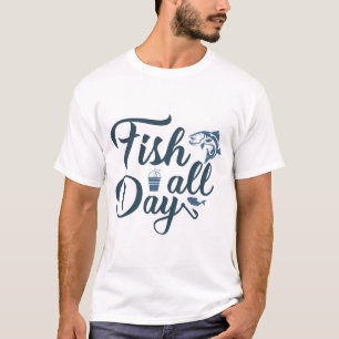 Camiseta Pescando todo el día