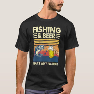 Camiseta Pescando Y Cerveza Vintage Pijamas De Cerveza Para