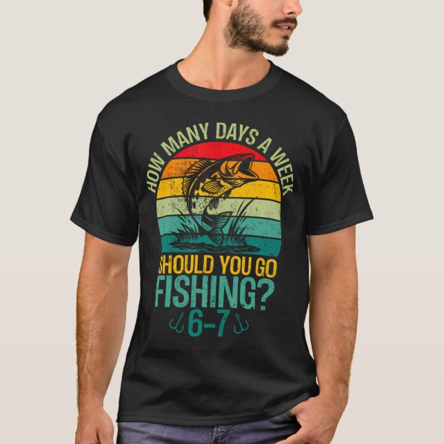 Camiseta Pescar 6 días a la semana (Anverso)