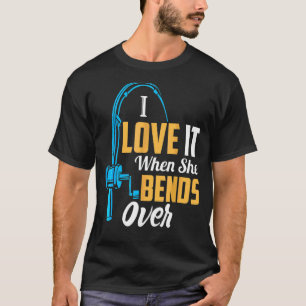 Camiseta Pescar a hombres me encanta cuando se dobla 2