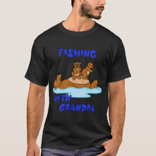 Camiseta Pescar con el abuelo: diseño emotivo de pesca
