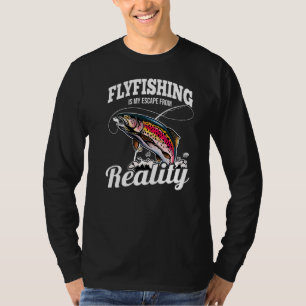 Camiseta Pescar con mosca mi escape de la trucha de realida