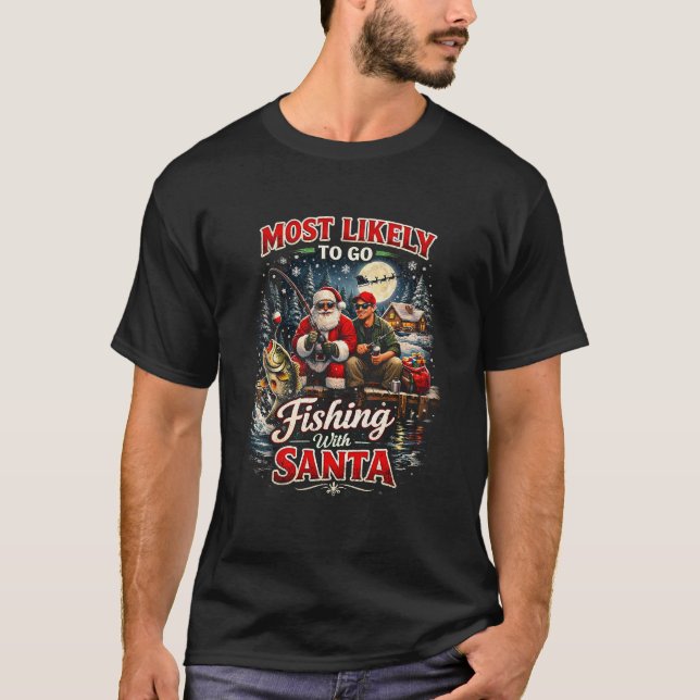 Camiseta Pescar con Santa (Anverso)