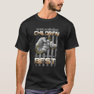 Camiseta Pescar Cuando Dios hizo niños me dio lo mejor