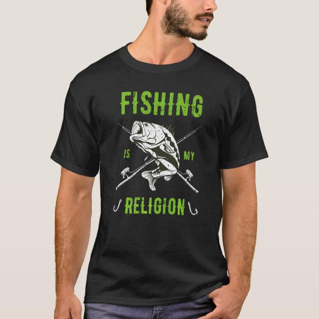 Camiseta Pescar es mi religión Fischer Angler (Anverso)