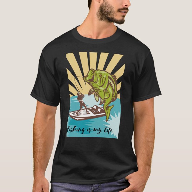 Camiseta pescar es mi vida (Anverso)
