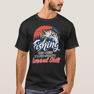 Camiseta Pescar es sobrevivir pesca divertida para los pesc