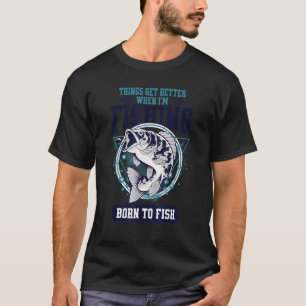 Camiseta Pescar hombres Pesca de lubina Pescador Maestro
