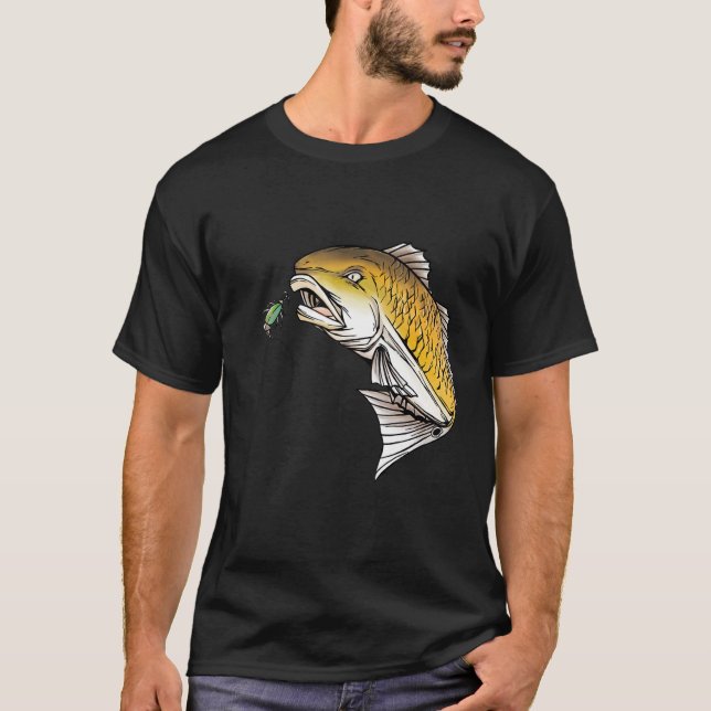 Camiseta Pescar lubina roja (Anverso)