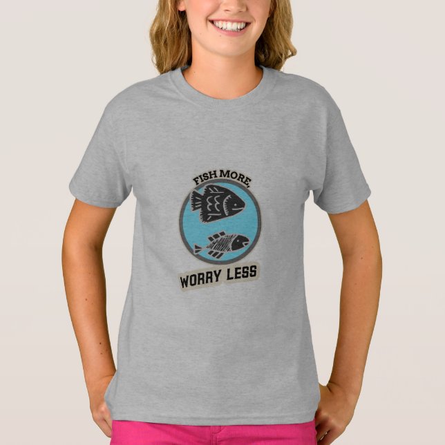 Camiseta Pescar Más Preocuparse Menos (Anverso)