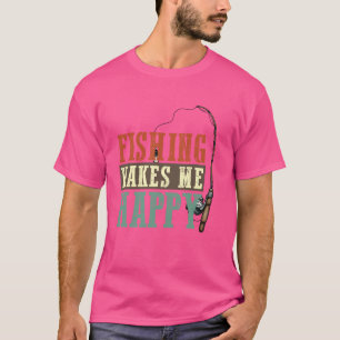 Camiseta Pescar me hace feliz el diseño de pesca de los pes