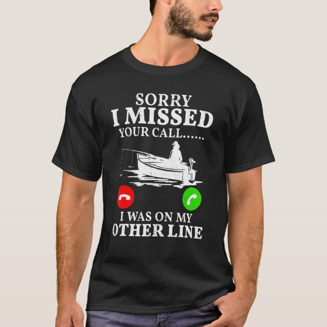 Camiseta Pescar Me Perdí Tu Llamada (Anverso)