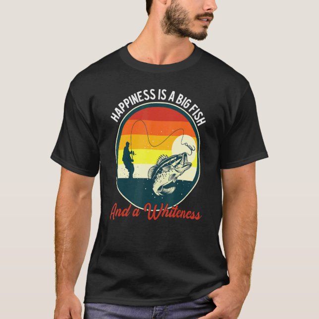 Camiseta Pescar Un Pun Es Un Pescado Grande Y Un Blanco (Anverso)