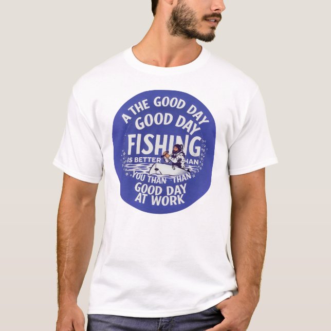 Camiseta Pescar vs. Trabajo (Anverso)