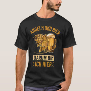 Camiseta Pescar Y Cerveza Pescador De Pesca Y Bebida
