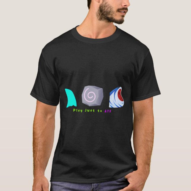 Camiseta Pescarlo, jugar solo para AFK (Anverso)