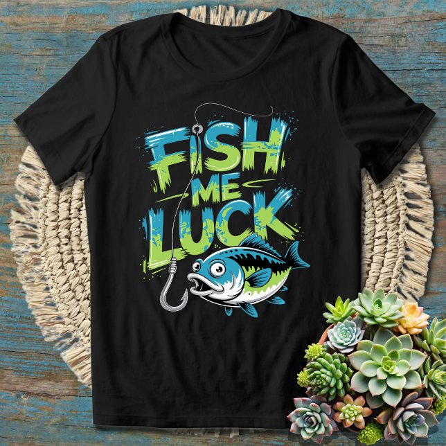 Camiseta Pescarme Suerte - Dicho Divertido de Pesca para Pe (Subido por el creador)