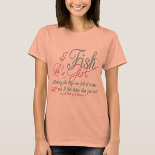 Camiseta Pesco como artes de pesca del chica