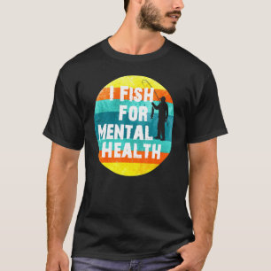 Camiseta Pesco Por La Salud Mental Silueta Recortada De Pez