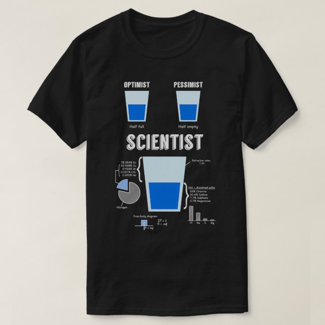 Camiseta Pesimista optimista CIENTÍFICO (Diseño del anverso)