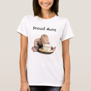 Camiseta Pesionalizar a la tía Orgullosa / El bebé come el